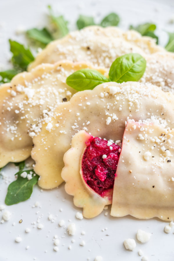 Beet and Mascarpone Agnolotti with Arugula and Goat Cheese - Lilly's ...